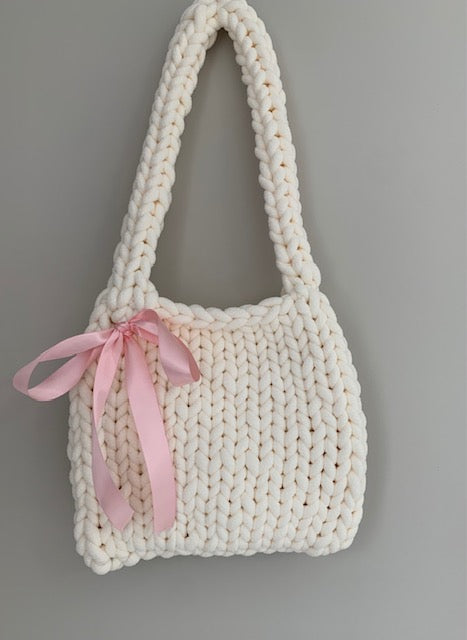 "The Amena" Chunky Bag With Pink Bow